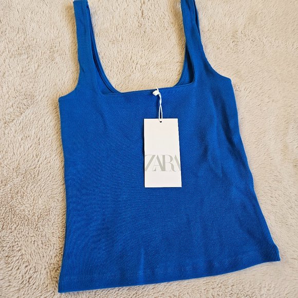 ZARA Royal Blue Tank Top Basics - Picture 2 of 5